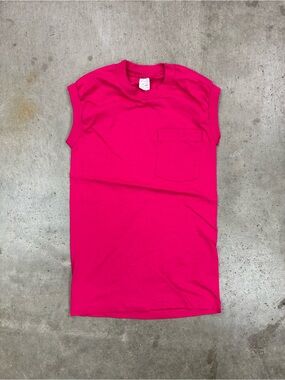 Vintage Deadstock Hot Pink FOTL Muscle Pocket Tee